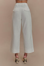 Kaitlyn Cropped Wide Leg Jeans in White – Chic&Drifts