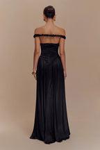 Coco Dropped Waist Maxi Dress in Black – Chic&Drifts