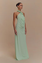Rosalia Cowl Neck Maxi Dress in Sage – Chic&Drifts