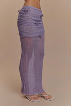 Orianna Orchid Knit Maxi Skirt in Orchid – Chic&Drifts