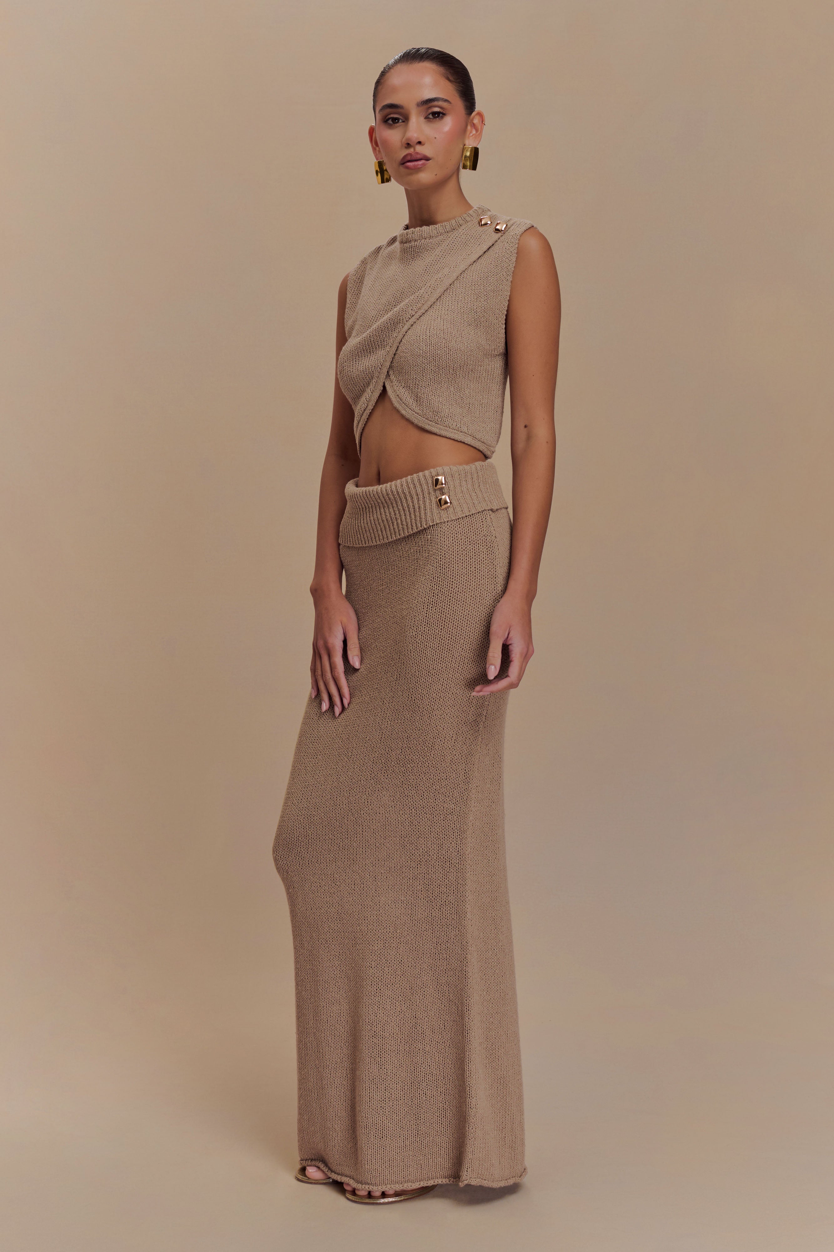 Sloane Knit Maxi Skirt in Latte – Chic&Drifts