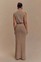 Sloane Knit Maxi Skirt in Latte – Chic&Drifts