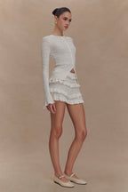 Amy Pointelle Knit Frill Bloomers in Ivory – Chic&Drifts