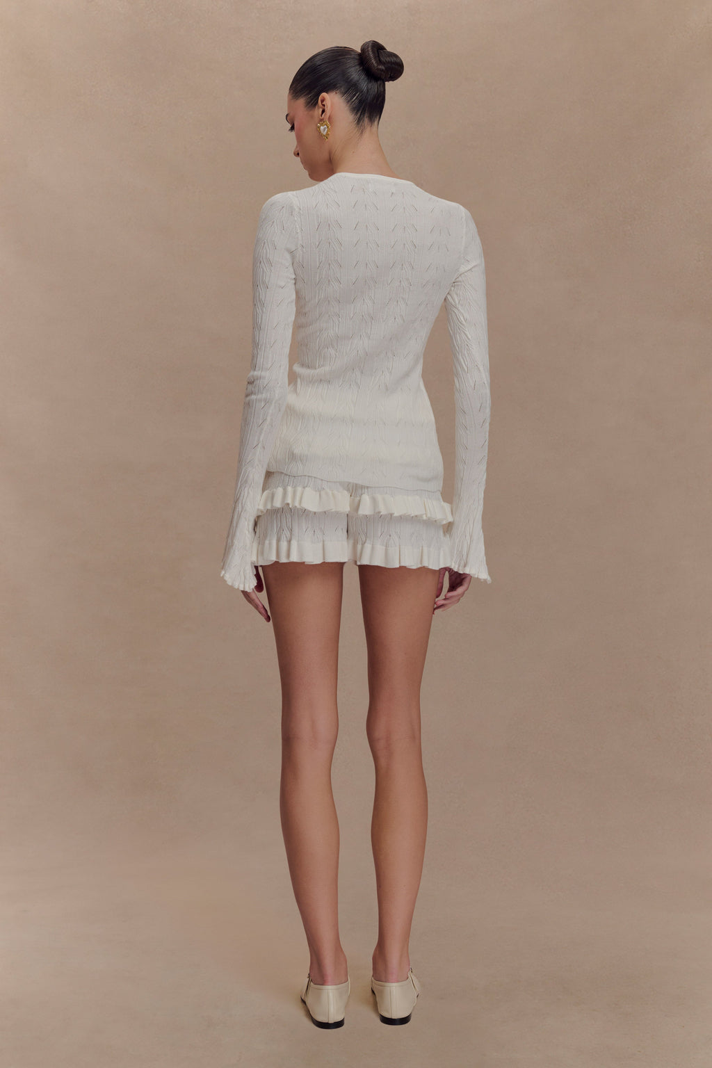 Amy Pointelle Knit Frill Bloomers in Ivory – Chic&Drifts