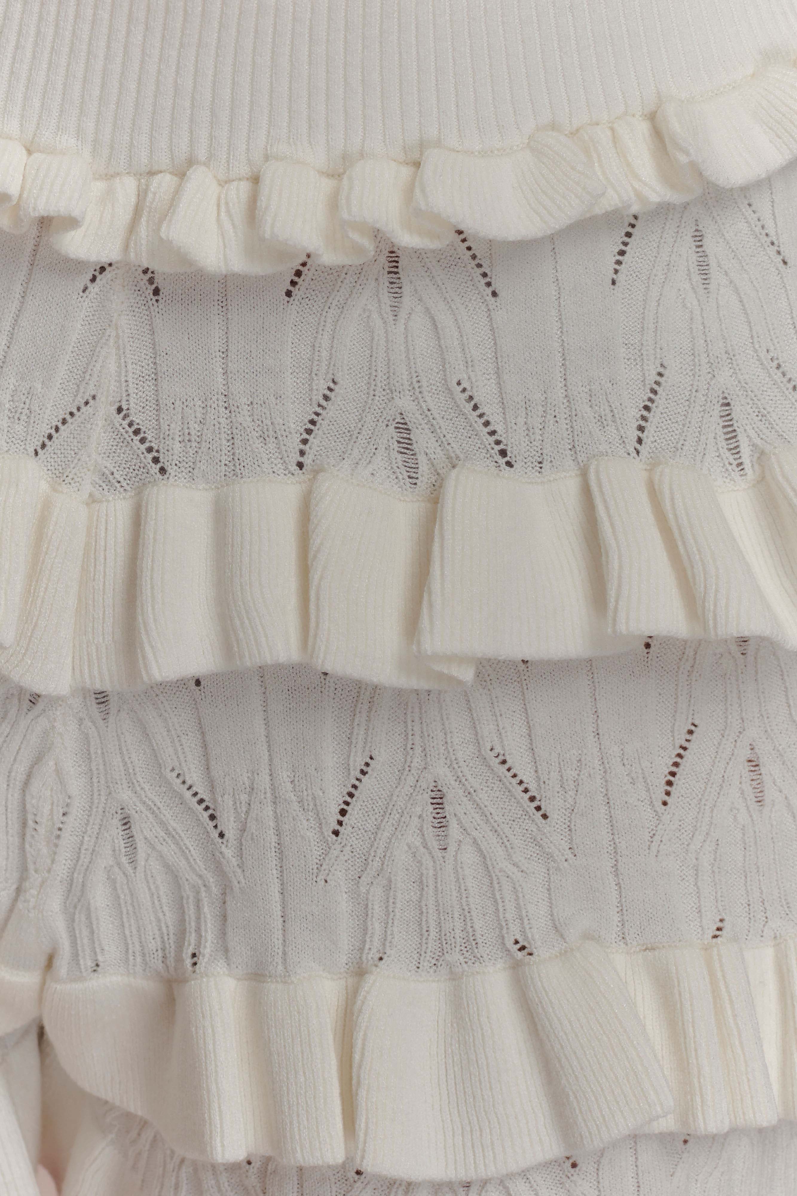 Amy Pointelle Knit Frill Bloomers in Ivory – Chic&Drifts
