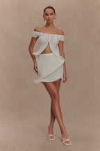 Haisley Knit Mini Skirt in Ivory – Chic&Drifts