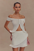 Haisley Off Shoulder Knit Top in Ivory – Chic&Drifts