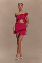 Haisley Knit Mini Skirt in Raspberry – Chic&Drifts