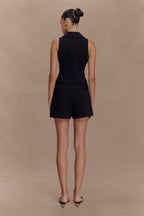 Alix Mixed Button Vest in Black – Chic&Drifts