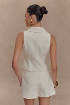 Alix Mixed Button Vest in Ivory – Chic&Drifts