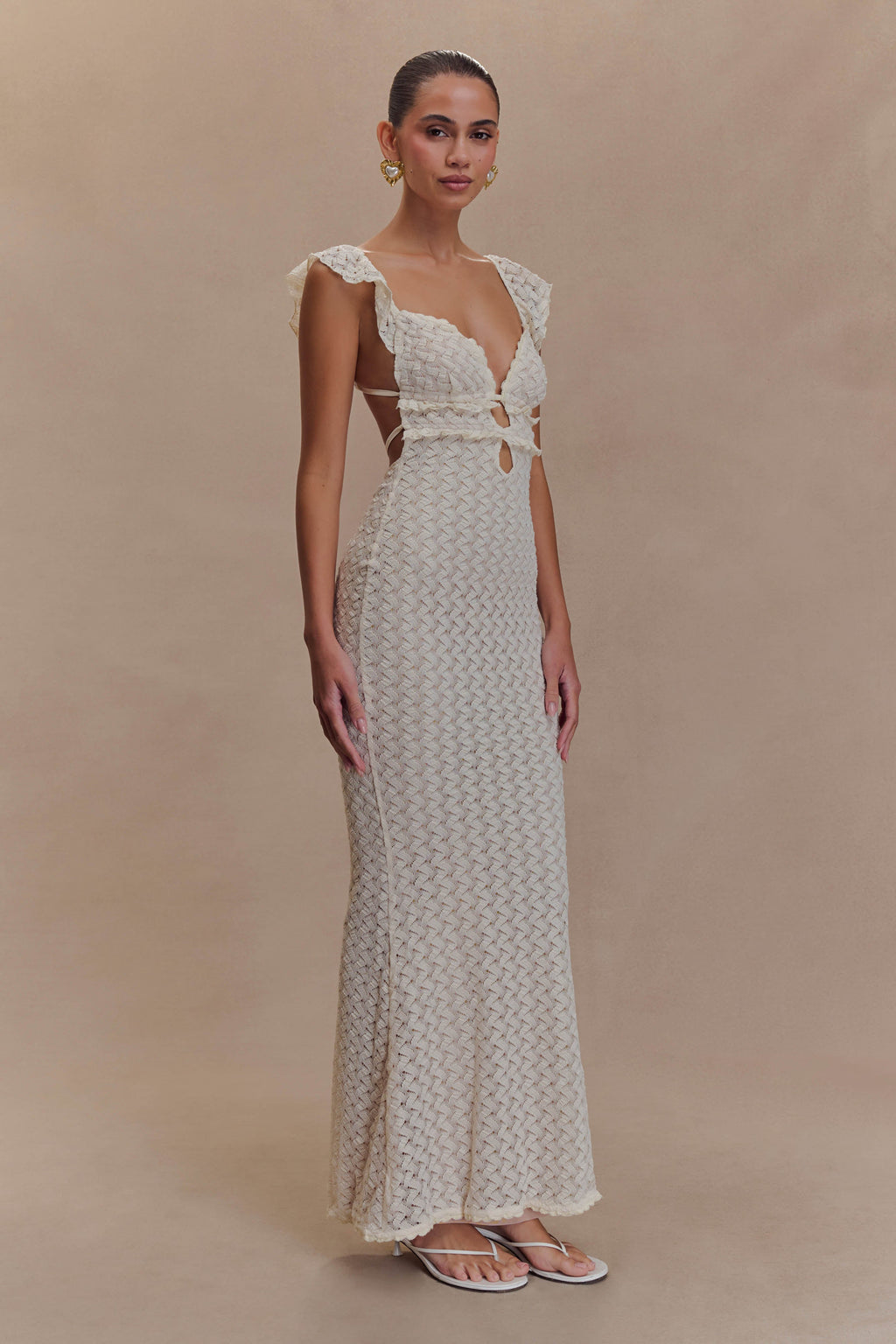 Ezra Lace Maxi Dress in Ivory – Chic&Drifts