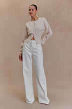 Caitlin Mid Rise Jeans in White – Chic&Drifts