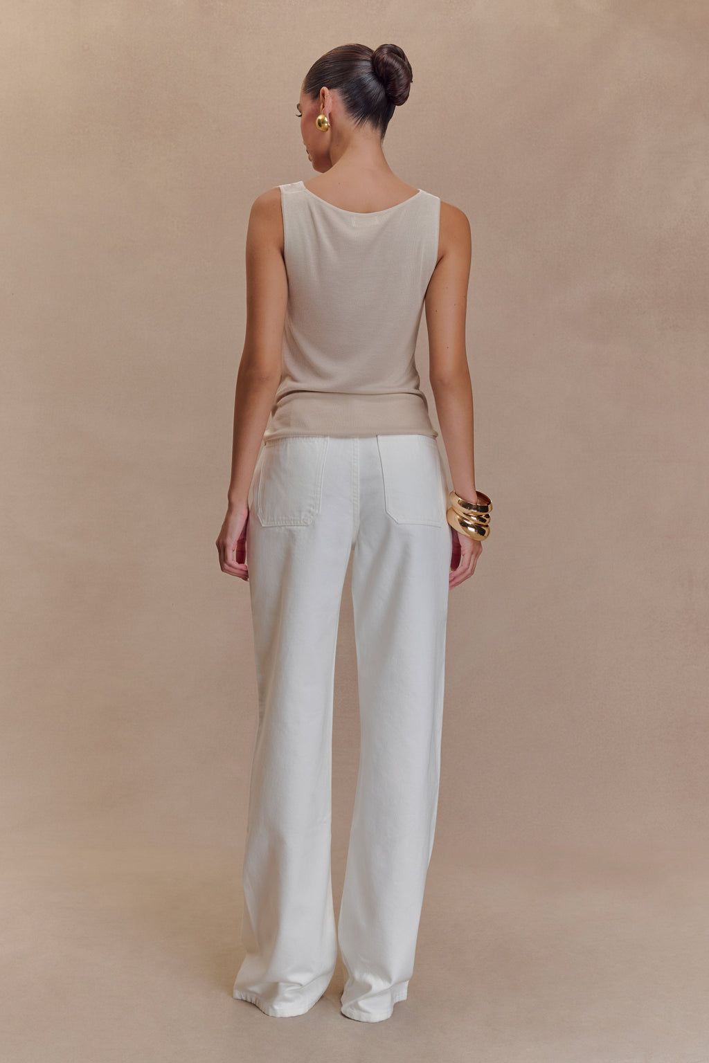 Caitlin Mid Rise Jeans in White – Chic&Drifts
