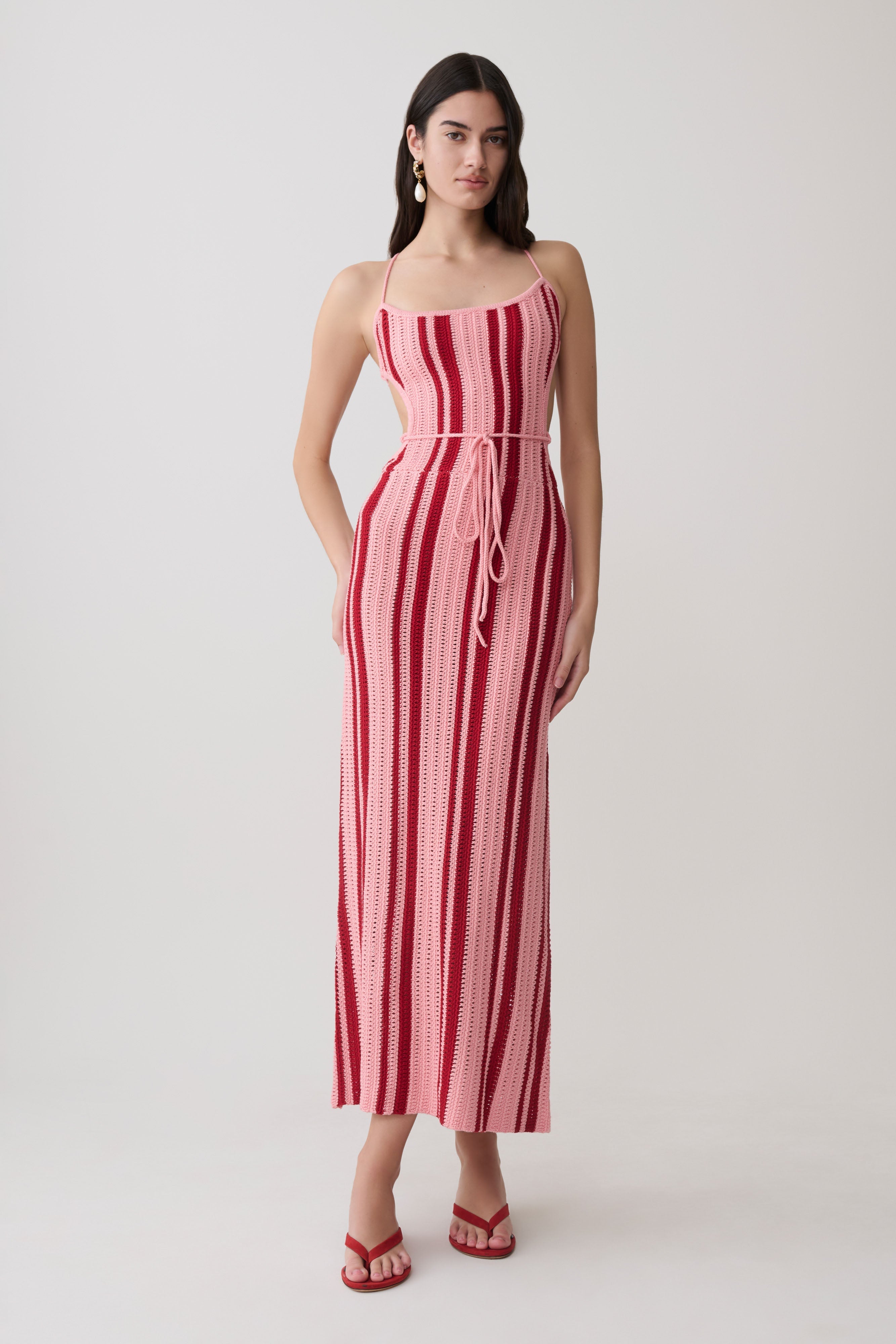 Shepherd Crochet Halter Maxi Dress