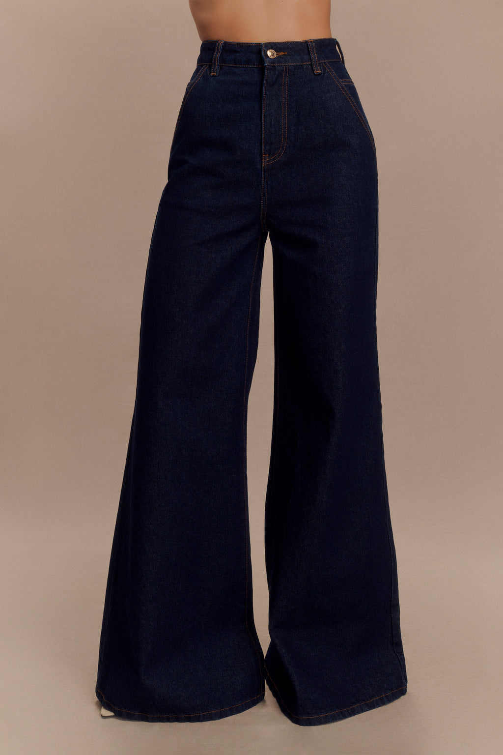Jen Wide Leg Flare Jeans in Indigo Blue – Chic&Drifts