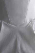 Suzette Taffeta Bow Mini Dress in White – Chic&Drifts