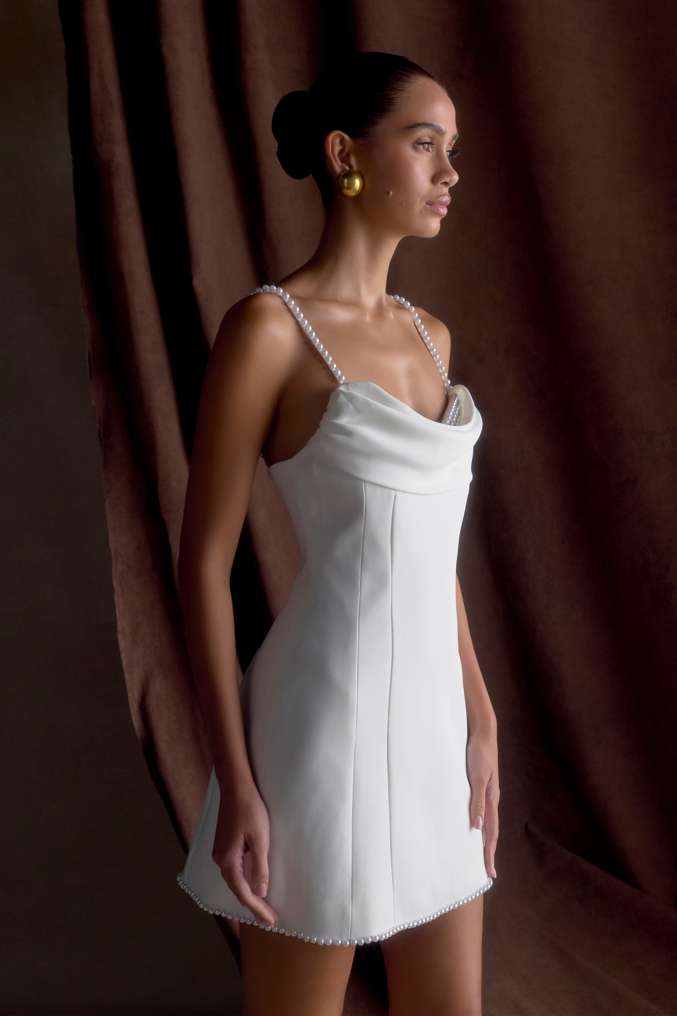 Liliane Suiting Mini Dress in Ivory – Chic&Drifts