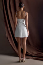 Liliane Suiting Mini Dress in Ivory – Chic&Drifts