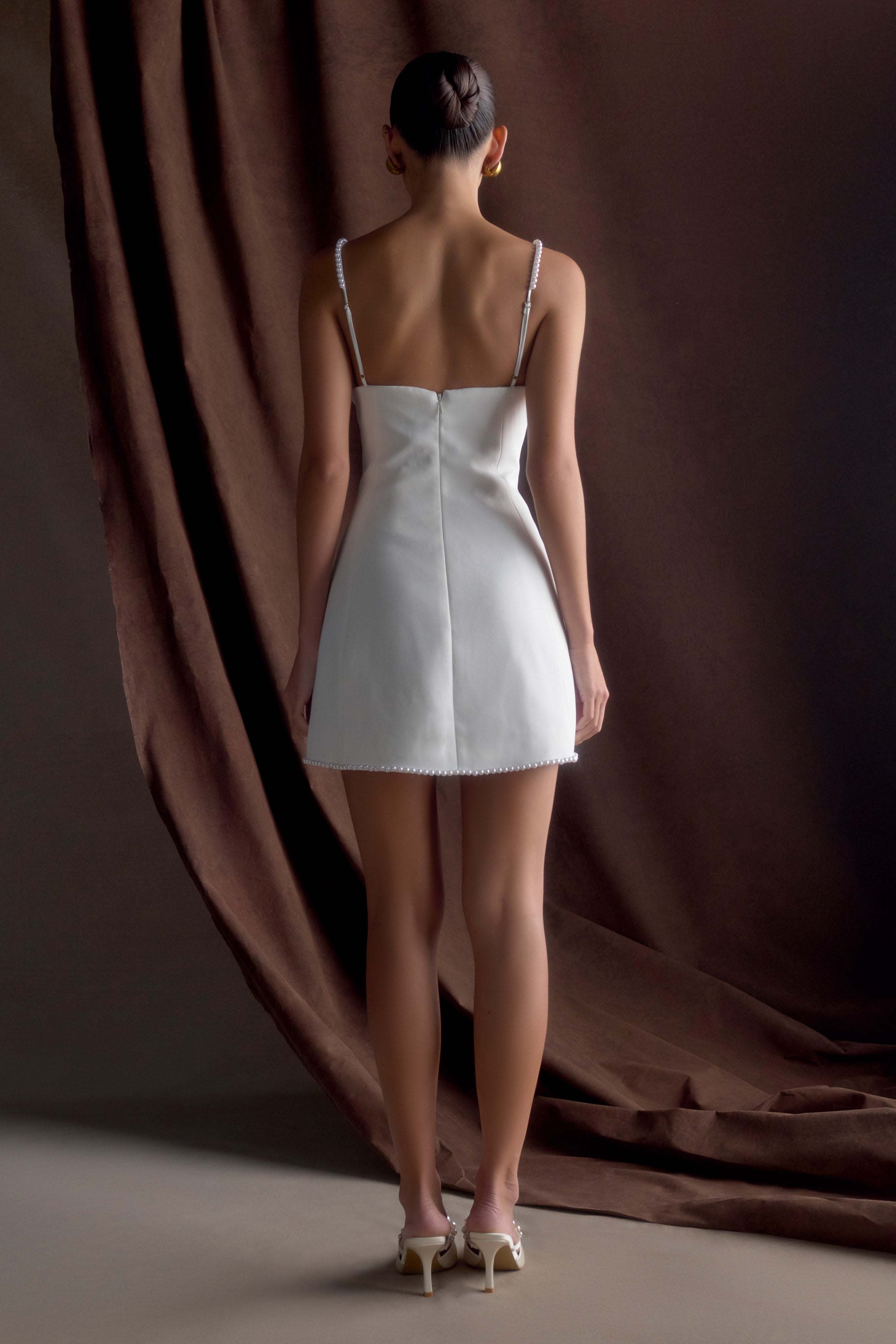 Liliane Suiting Mini Dress in Ivory – Chic&Drifts