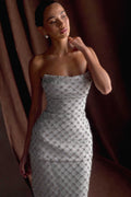 Zuri Hand Beaded Embellished Peplum Corset in Silver – Chic&Drifts