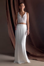Kathia Pearl Hand Beaded Top in White – Chic&Drifts
