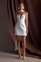 Orellia Strapless Suiting Mini Dress in Ivory – Chic&Drifts