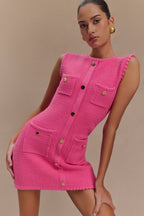Mia Knit Mini Dress in Pink – Chic&Drifts