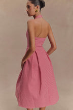 Juana Halter Midi Dress in Red Gingham – Chic&Drifts