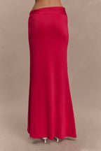 Ainsley Asymmetrical Maxi Skirt With Floral Hardware in Fuchsia Pink – Chic&Drifts