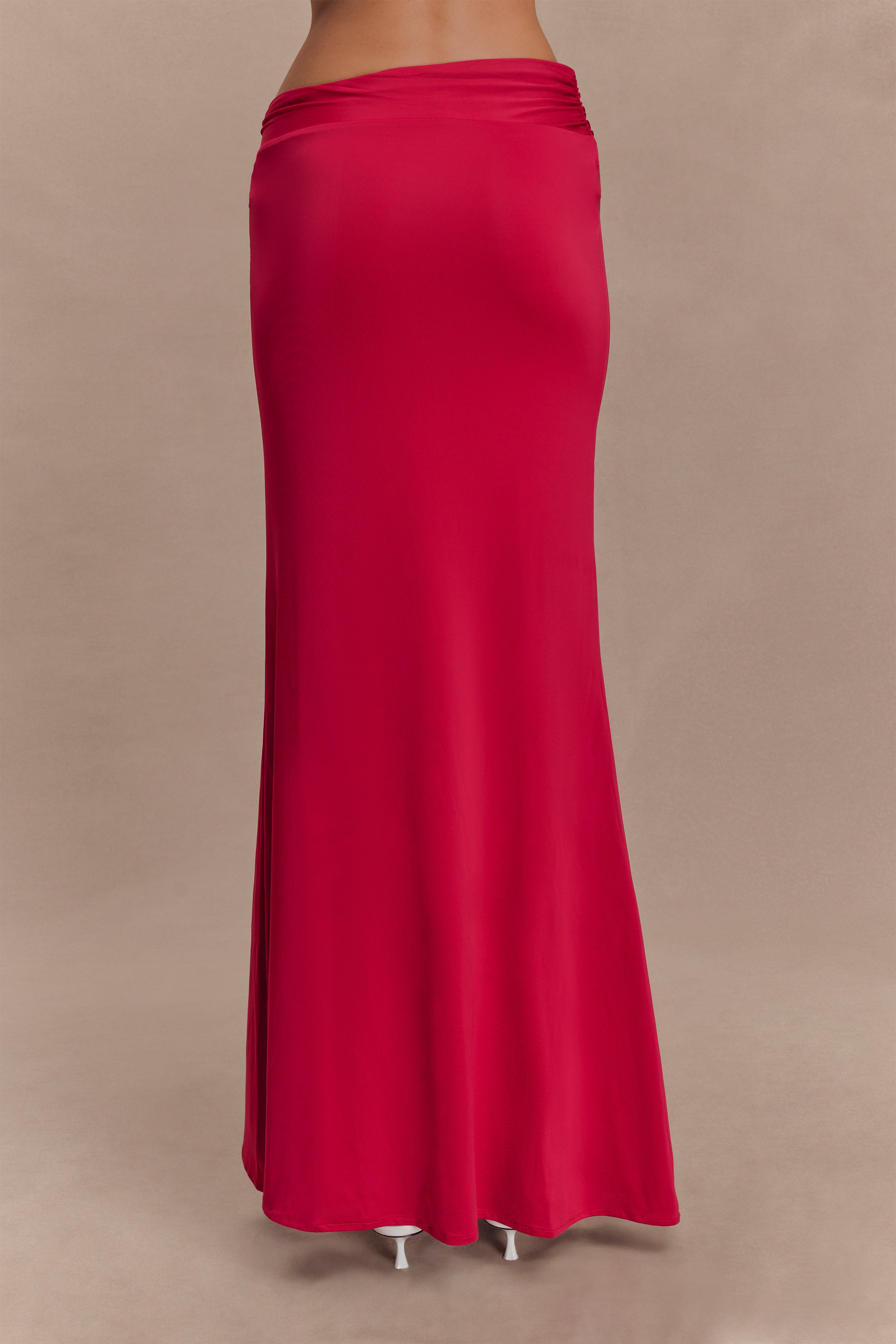 Ainsley Asymmetrical Maxi Skirt With Floral Hardware in Fuchsia Pink – Chic&Drifts