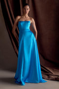 Rosella Satin Strapless Maxi Dress