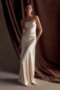 Cedar Strapless Satin Maxi Dress