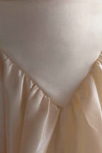 Carla Ruched Gown in Cream Ivory – Chic&Drifts
