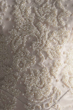 Eva Hand Beaded Pearl & Lace Mini Dress in White – Chic&Drifts