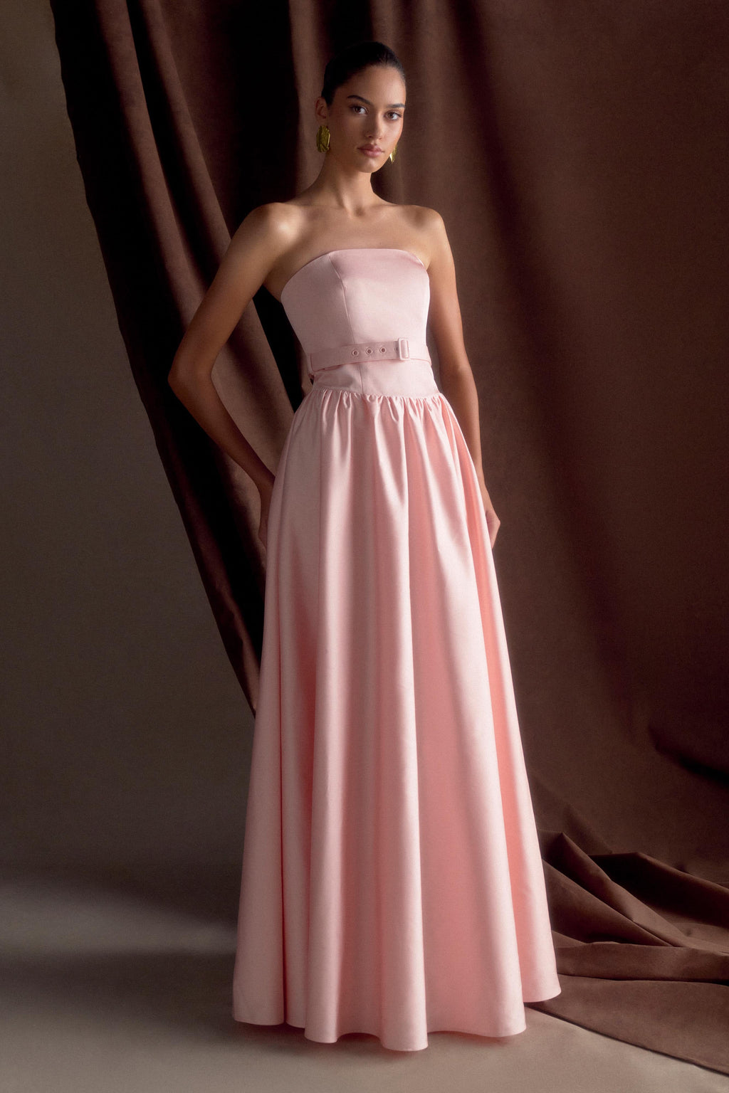 Florence Strapless Belted Maxi Dress