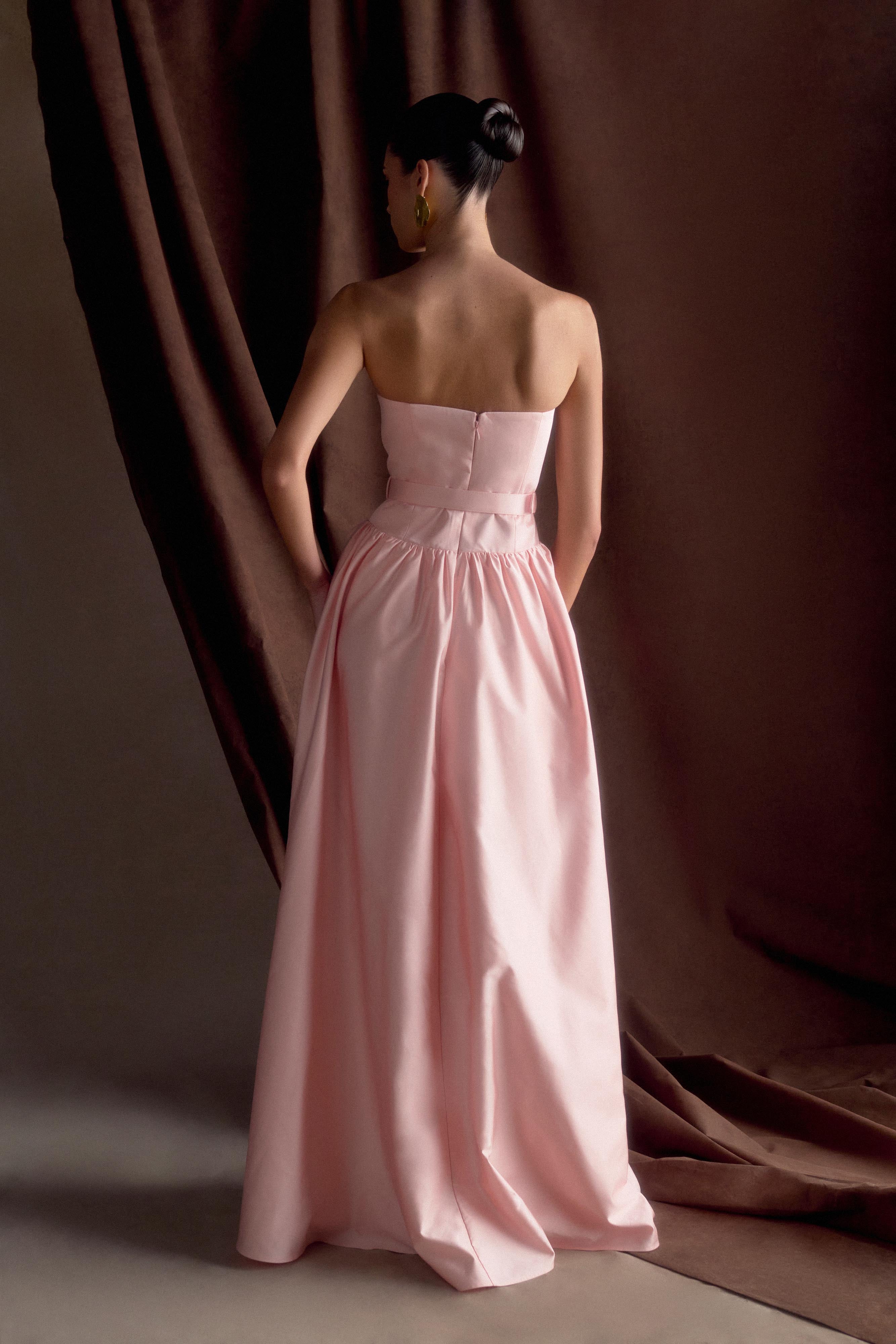 Florence Strapless Belted Maxi Dress