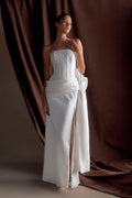 Galia Satin Corset Gown in White – Chic&Drifts