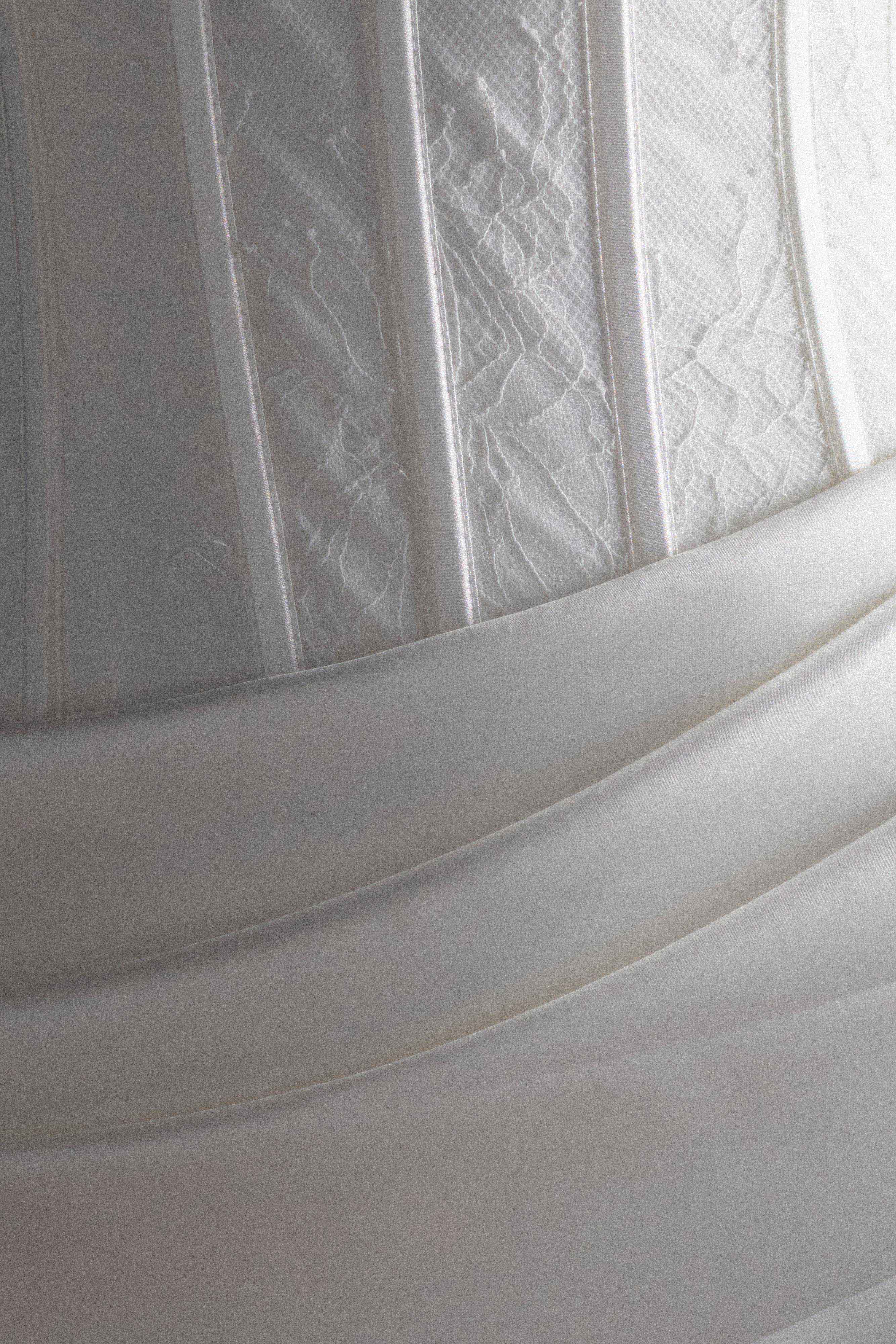 Galia Satin Corset Gown in White – Chic&Drifts