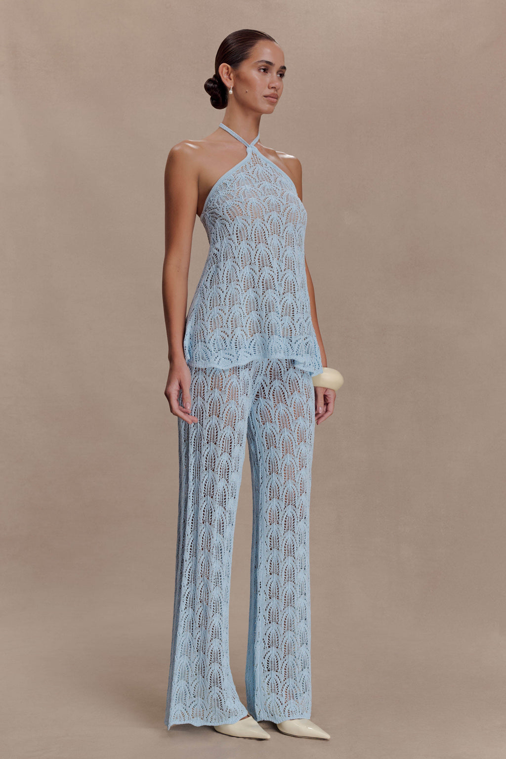Glinda Crochet Trousers in Baby Pink – Chic&Drifts