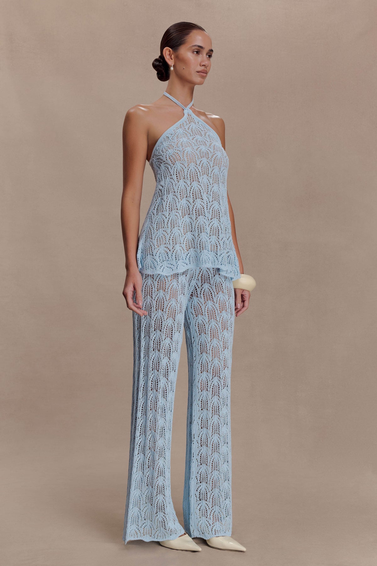 Glinda Crochet Trousers in Baby Pink – Chic&Drifts