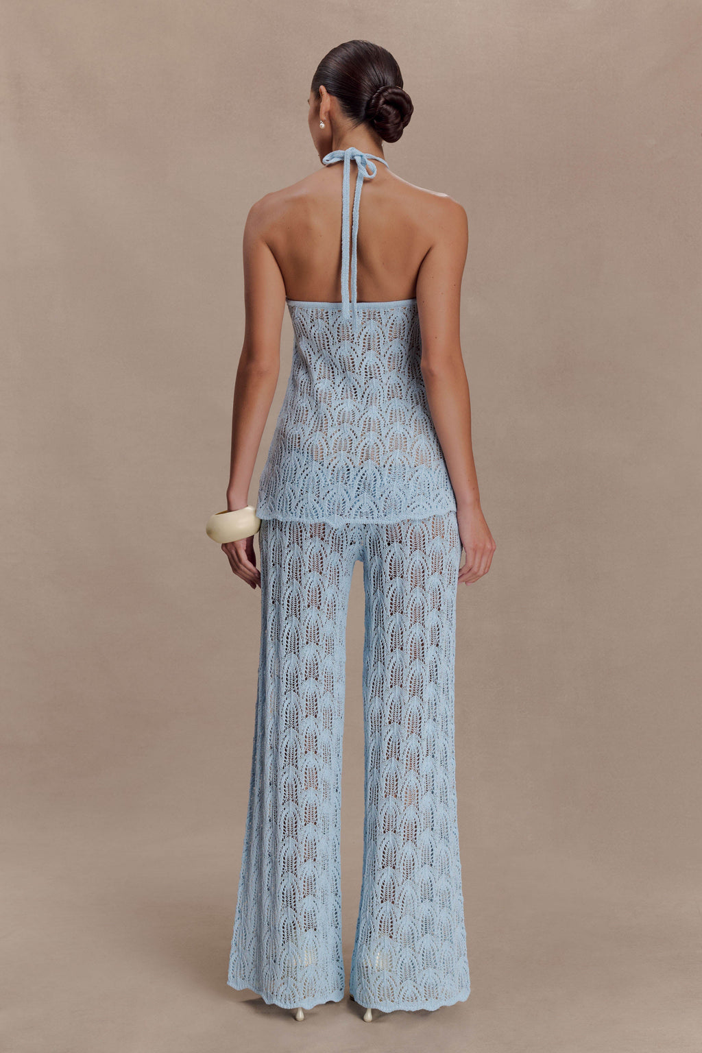 Glinda Crochet Trousers - Light Blue