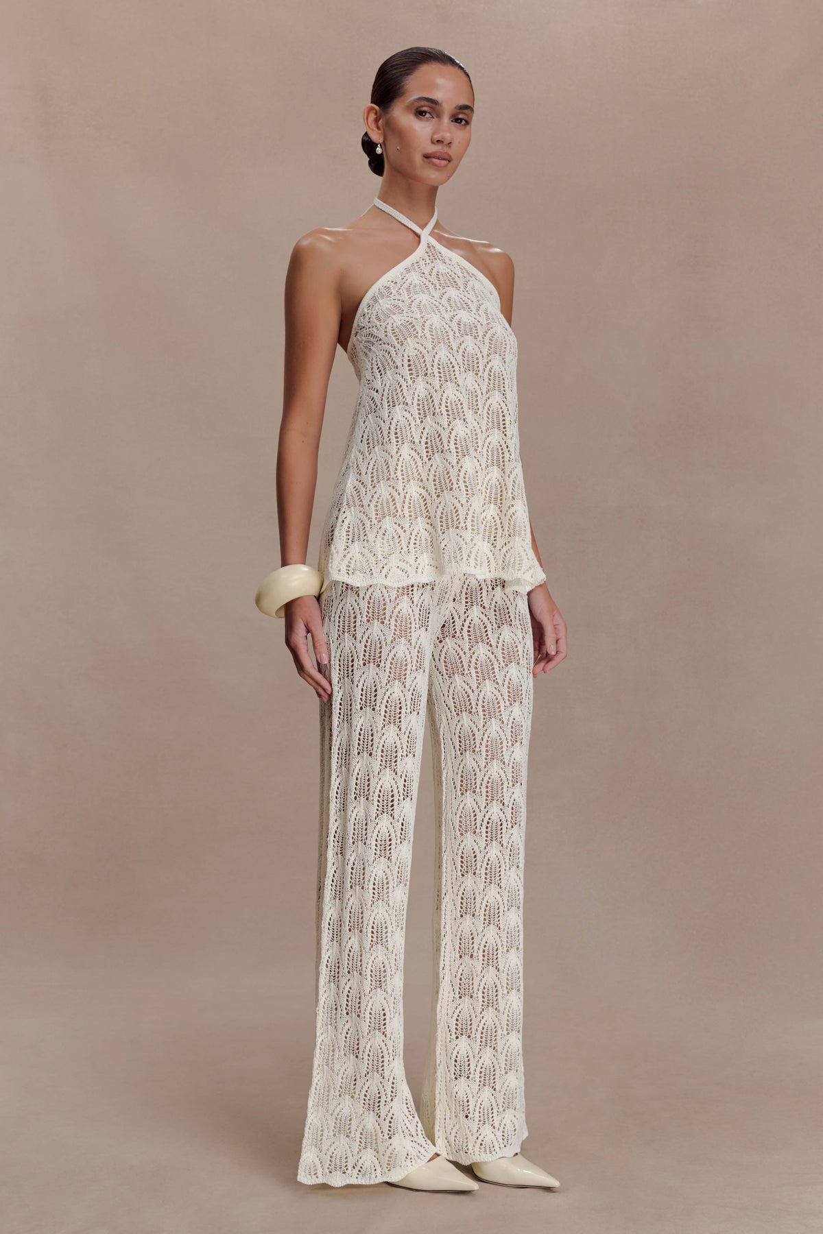 Corey Crochet Halter Neck Top in Chocolate – Chic&Drifts