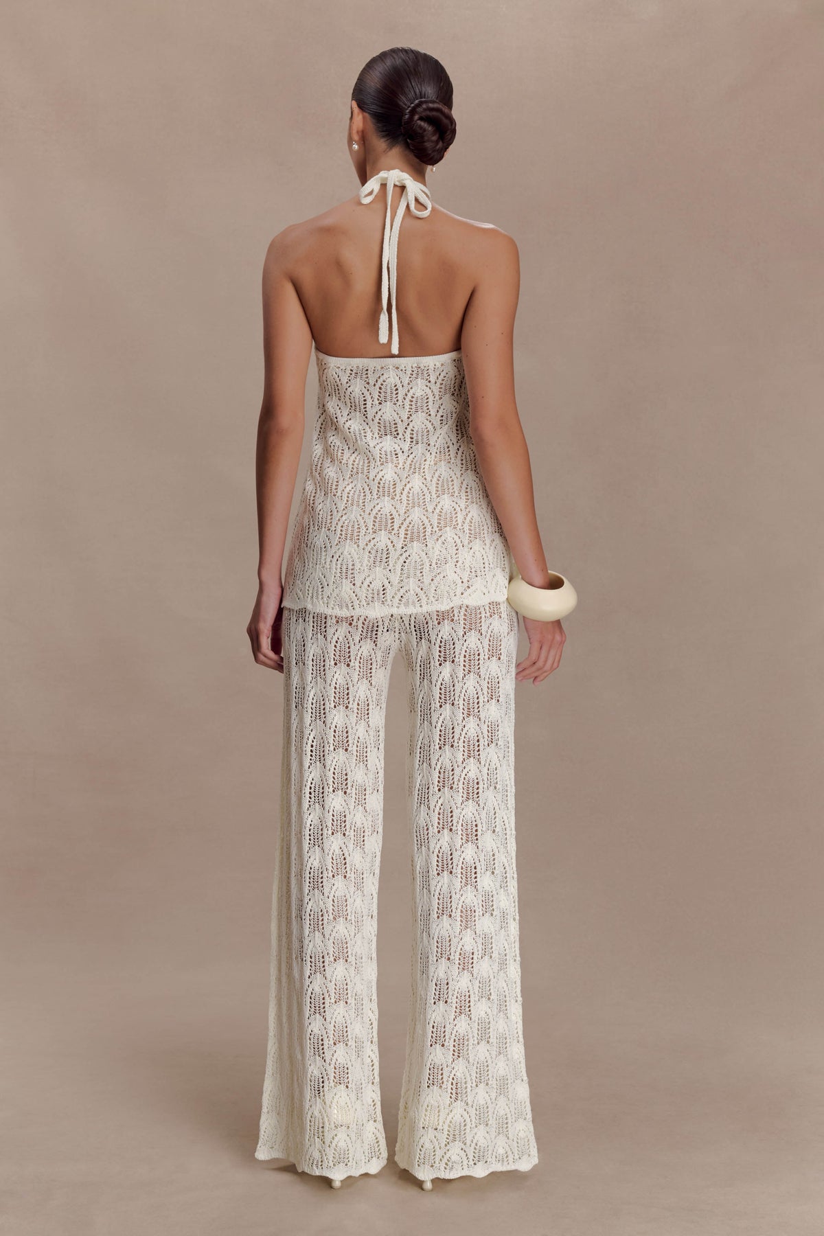 Corey Crochet Halter Neck Top in Chocolate – Chic&Drifts