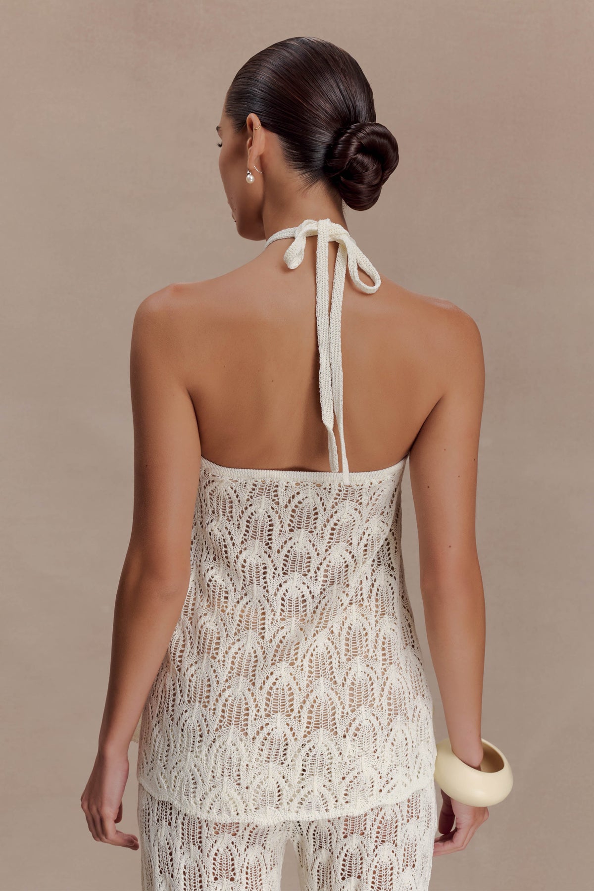 Corey Crochet Halter Neck Top in Chocolate – Chic&Drifts