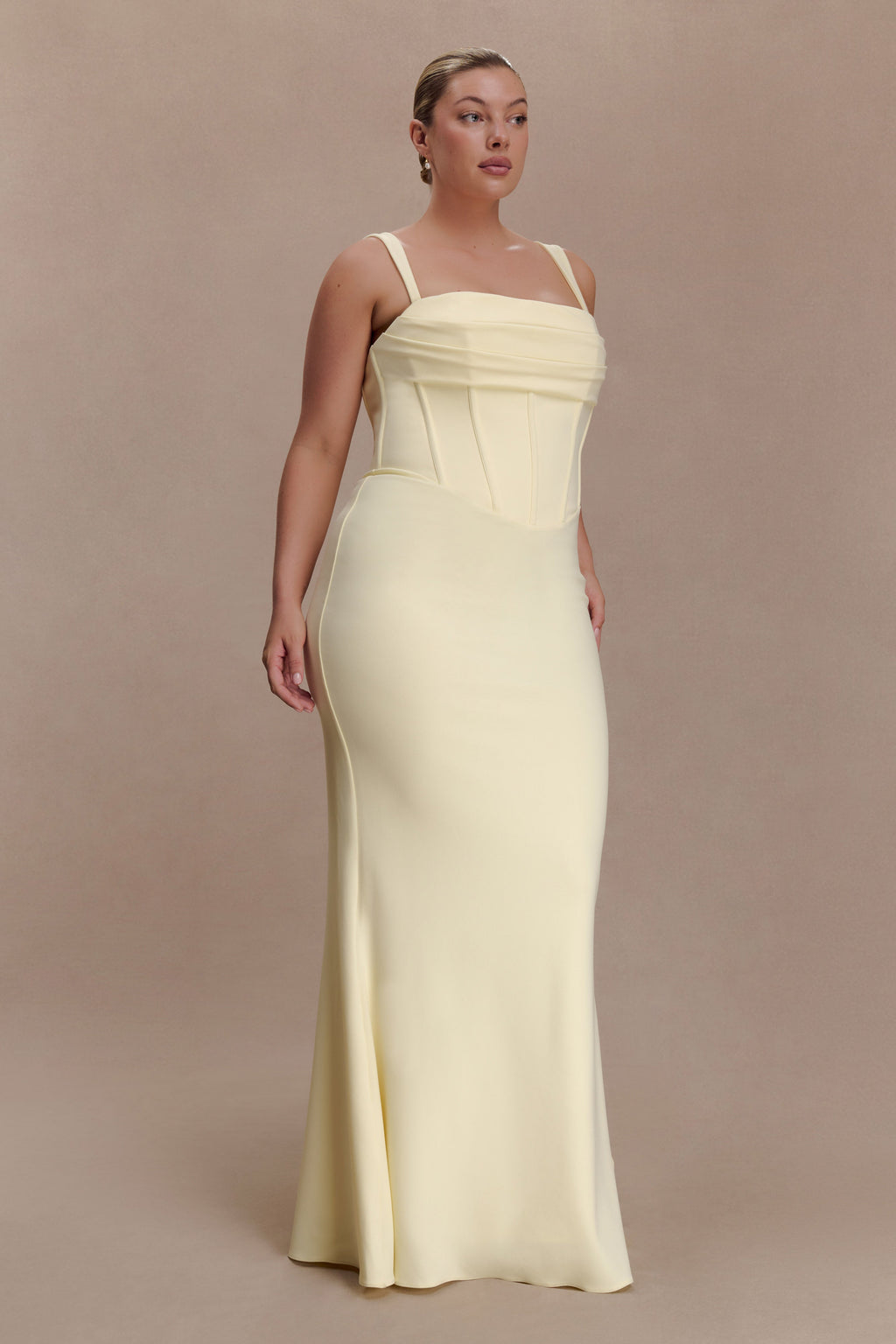Luella Crepe Corset Maxi Dress in Cornflower Blue – Chic&Drifts