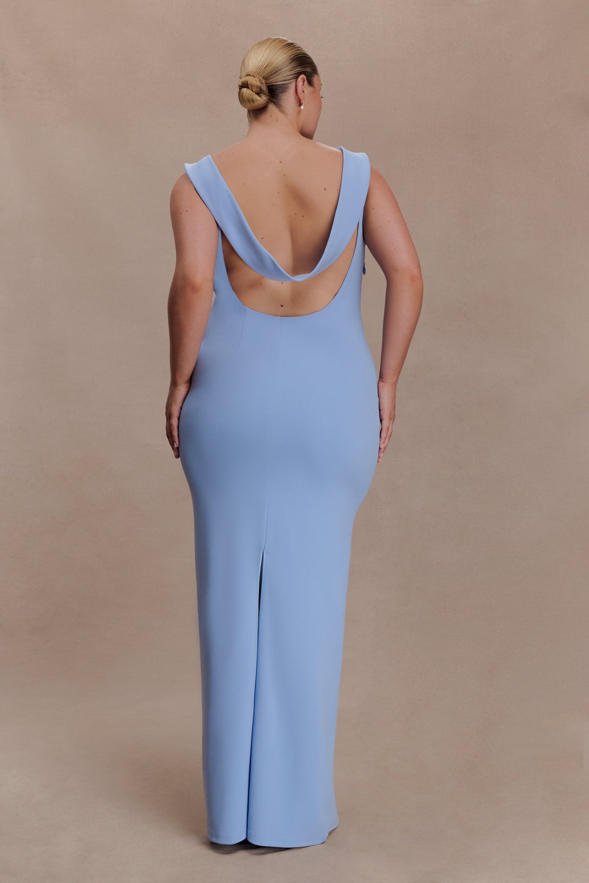 Galilea Crepe Draped Maxi Dress