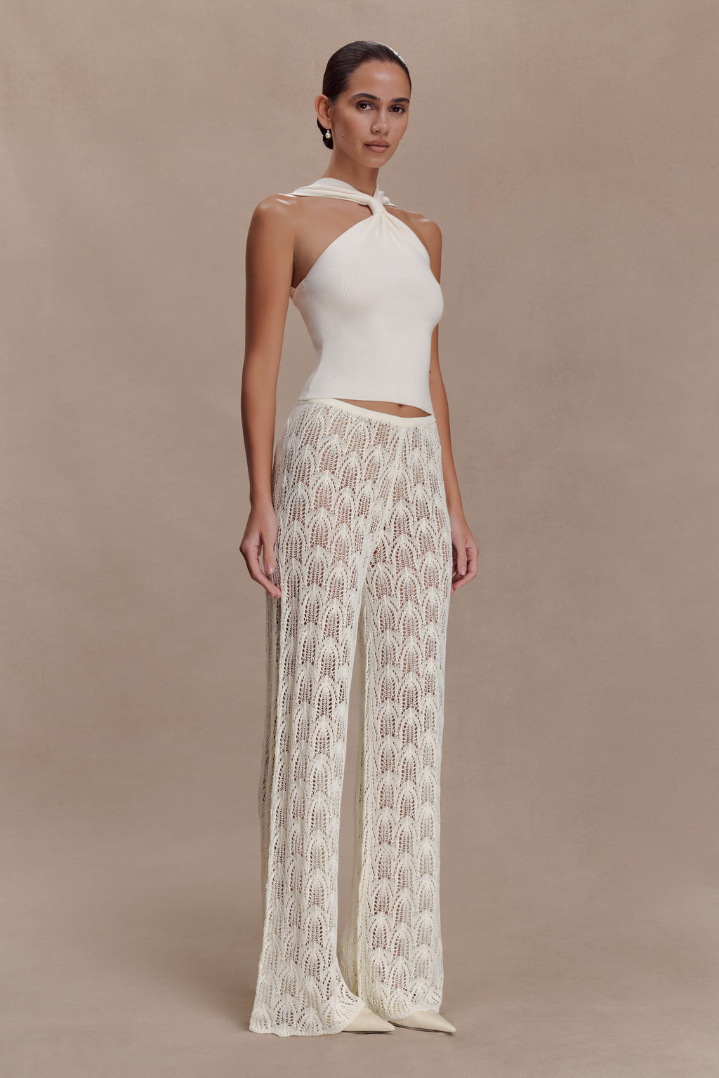 Angelika Twist Front Knit Top in Baby Pink – Chic&Drifts