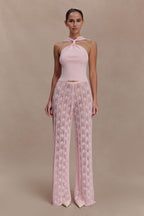 Glinda Crochet Trousers in Baby Pink – Chic&Drifts