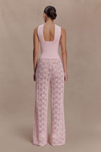 Glinda Crochet Trousers in Baby Pink – Chic&Drifts