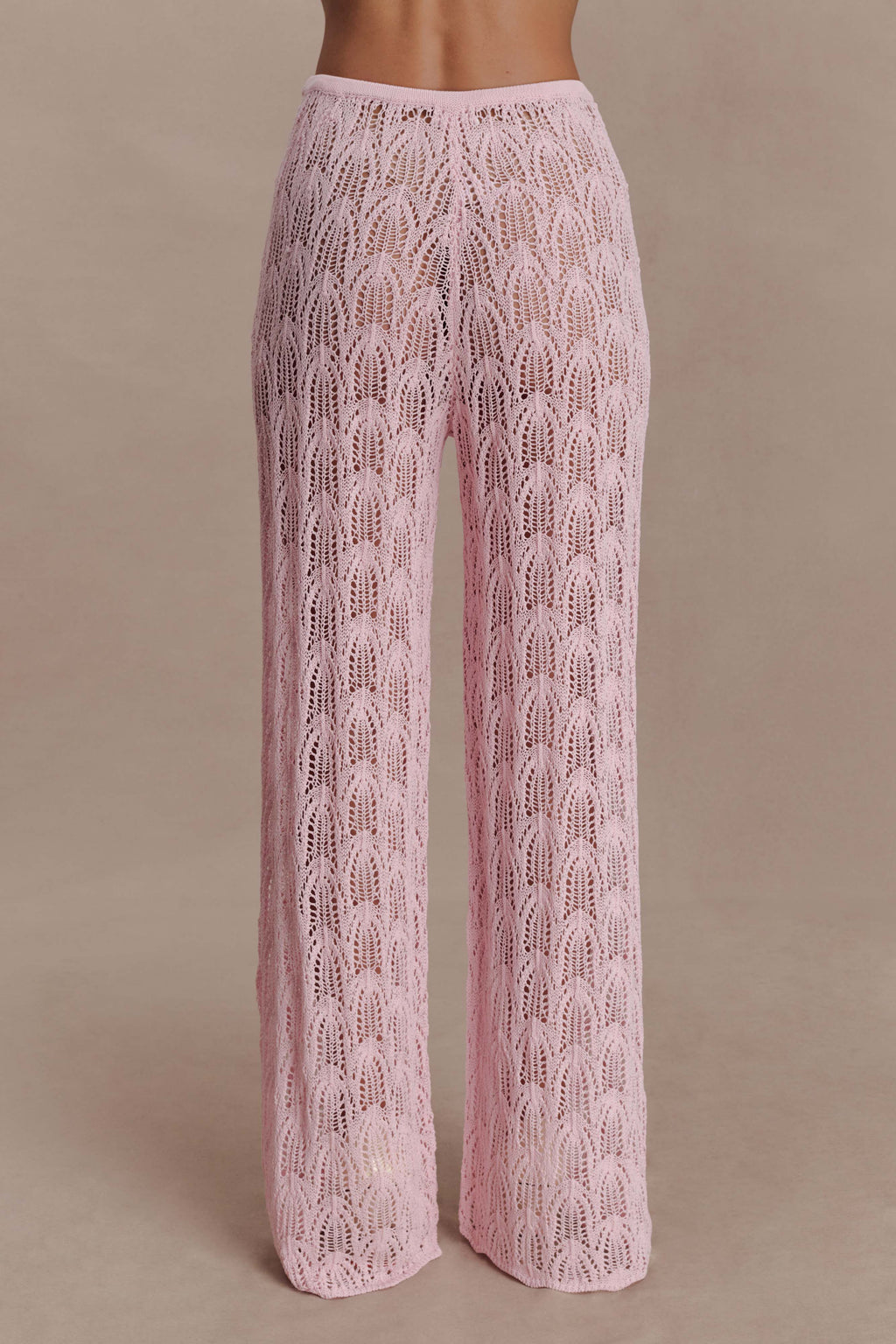 Glinda Crochet Trousers - Baby Pink
